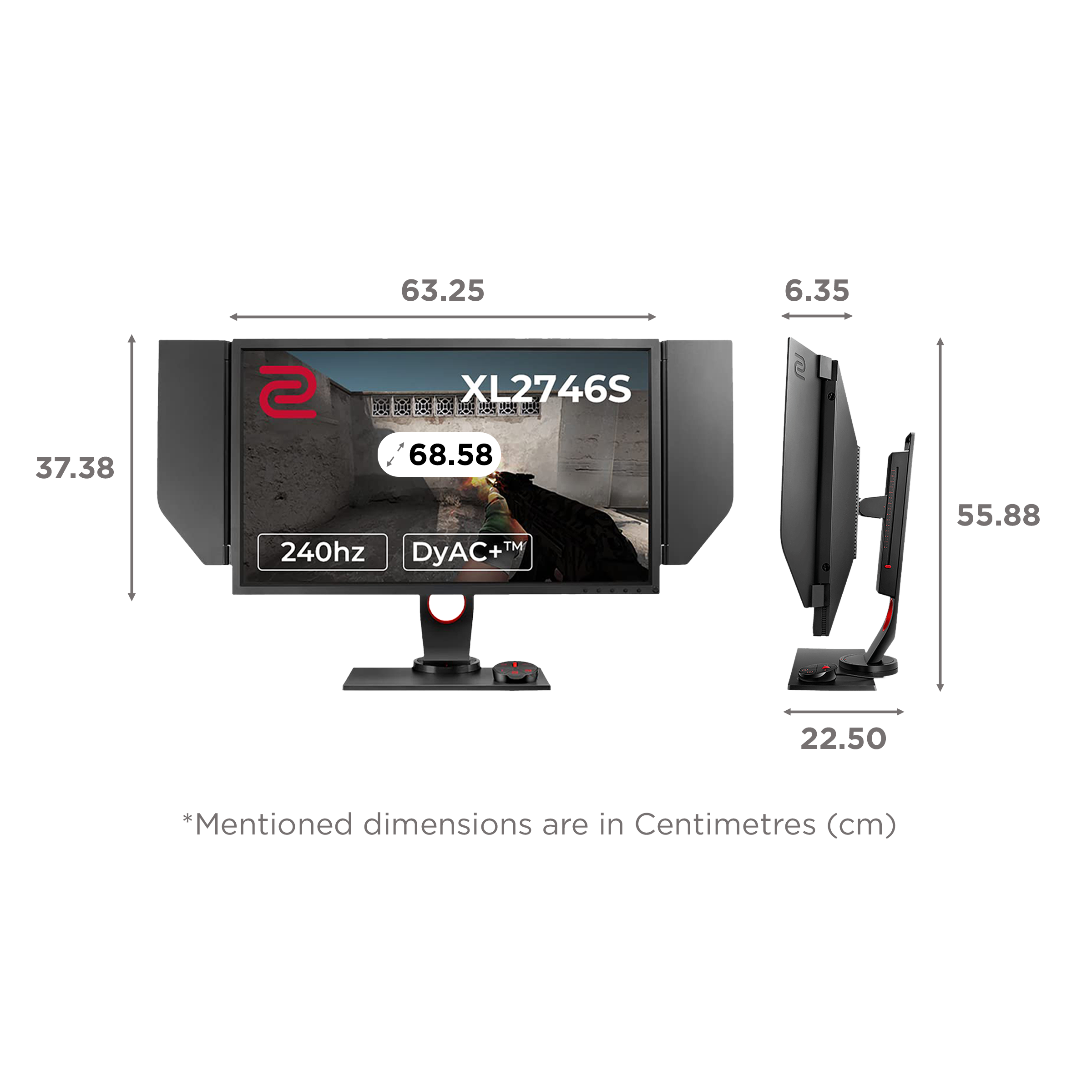 Buy BenQ ZOWIE 68.58 cm (27 inch) Full HD TN Panel LCD Height